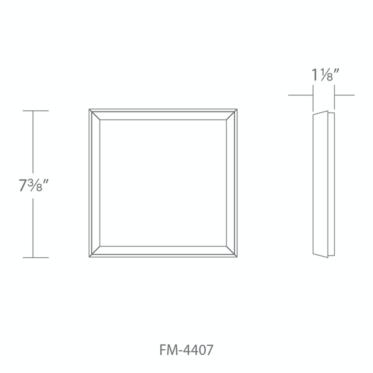Logo Flush Mount SQ 120V - Line Drawing