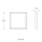 Logo Flush Mount SQ 120V - Line Drawing