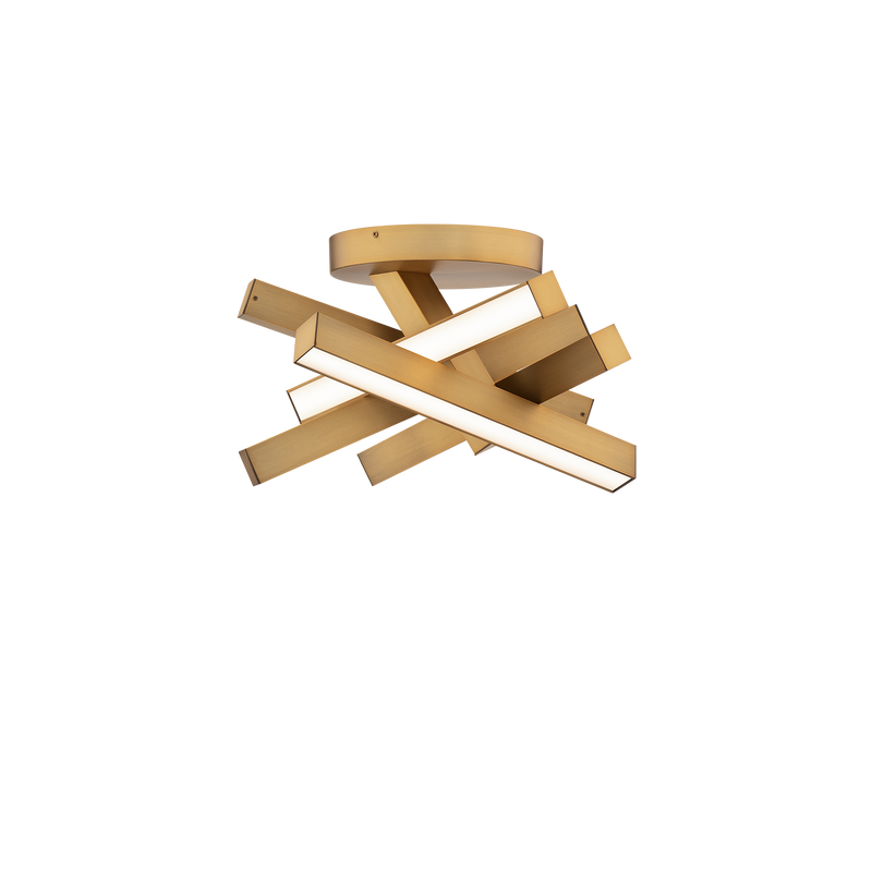 Chaos Flush Mount Aged Brass