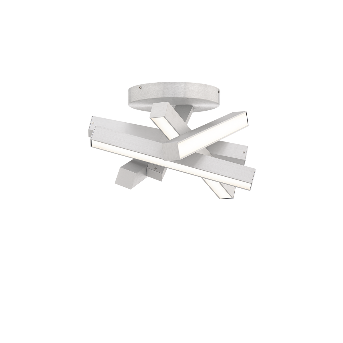 Chaos Flush Mount Brushed Aluminum