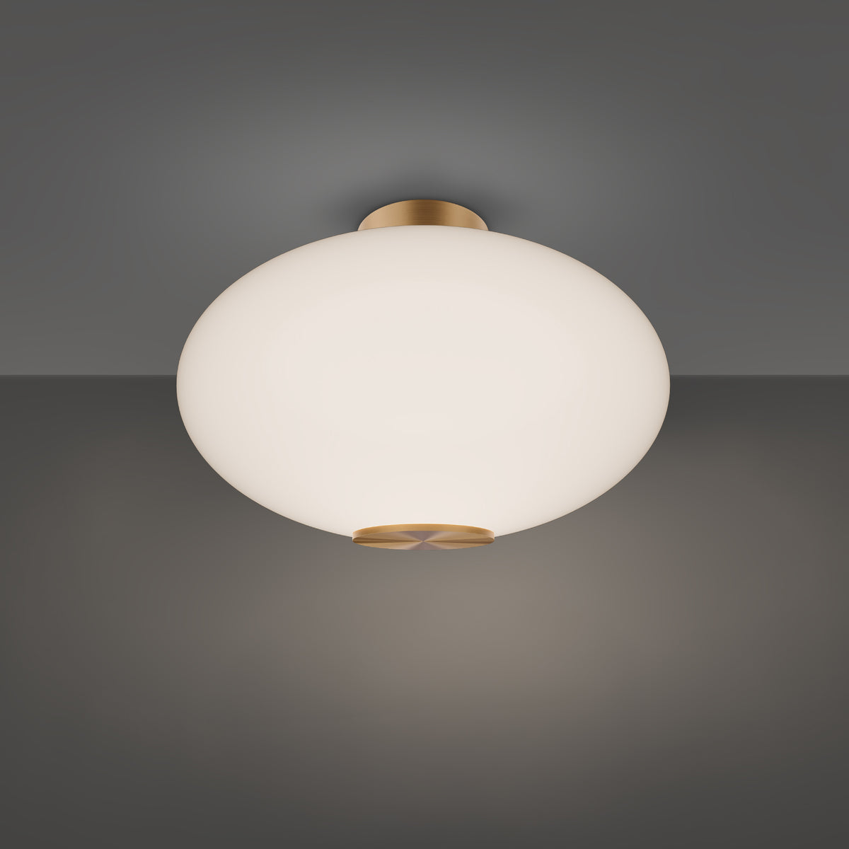 Illusion Flush Mount Aged Brass