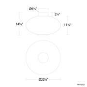 Illusion Flush Mount dimensions