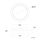 Kind Indoor Flush Mount - Line Drawing
