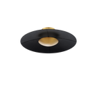 Brody Flush Mount - Black/Aged Brass