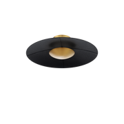 Brody Flush Mount - Black/Aged Brass
