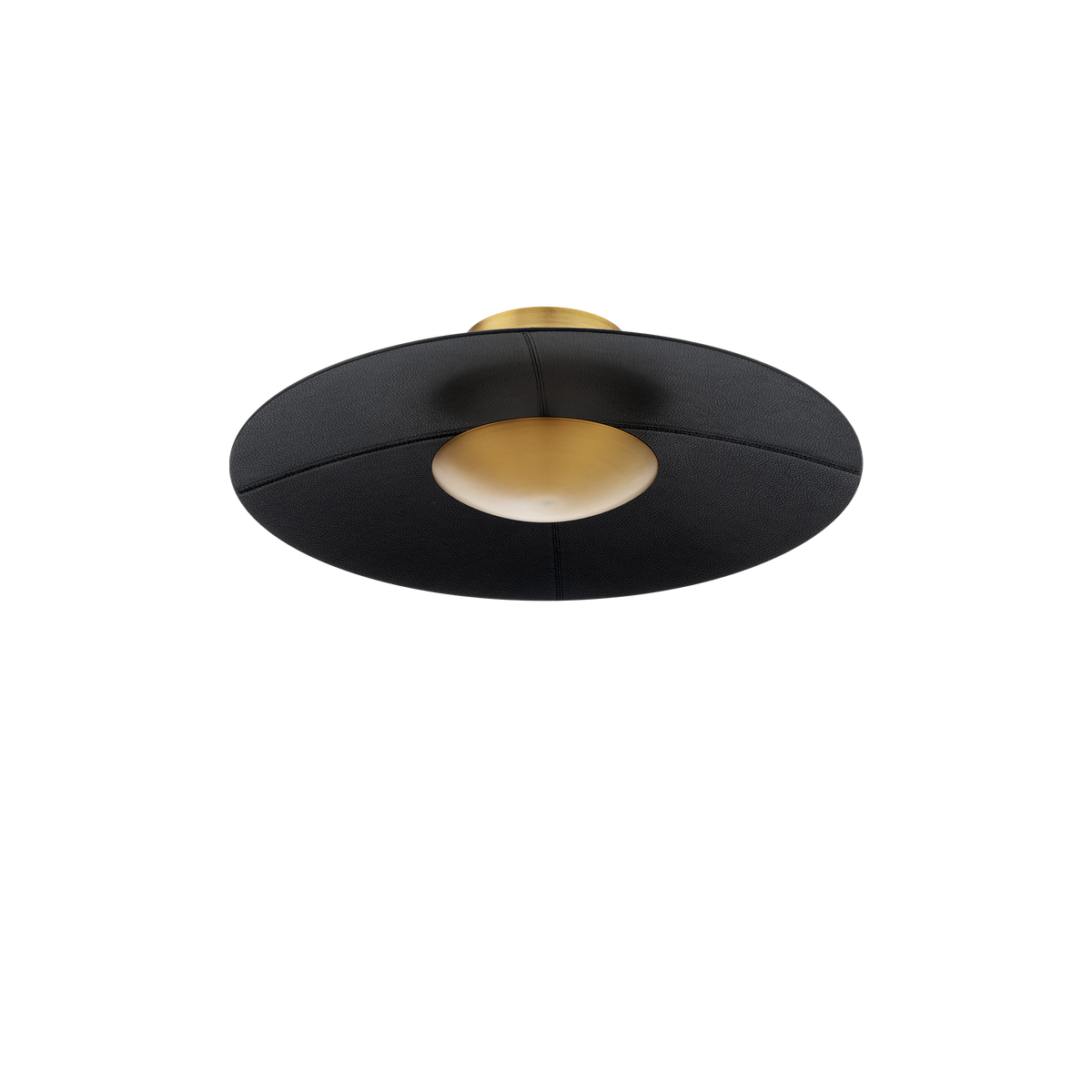 Brody Flush Mount - Black/Aged Brass