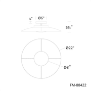 Brody Flush Mount Line Drawing