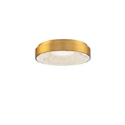 Crackle 14in Flush Mount Aged Brass