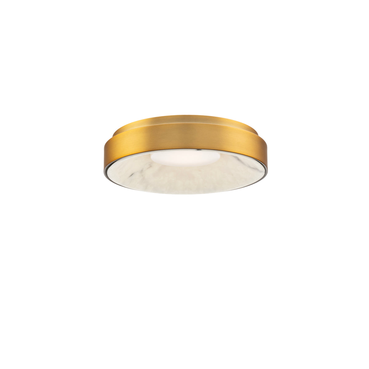 Crackle 14in Flush Mount Aged Brass