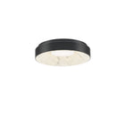 Crackle 14in Flush Mount Black