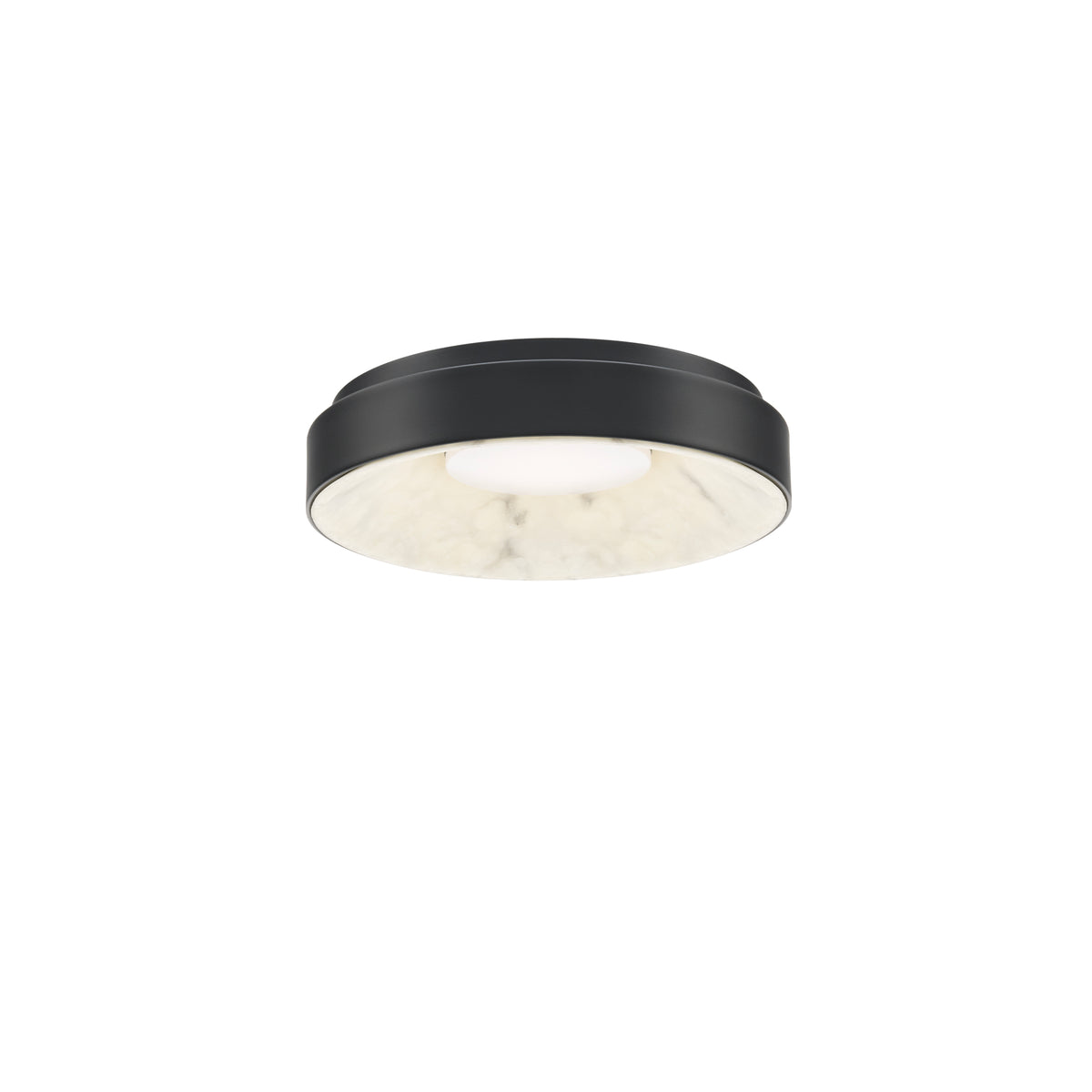 Crackle 14in Flush Mount Black