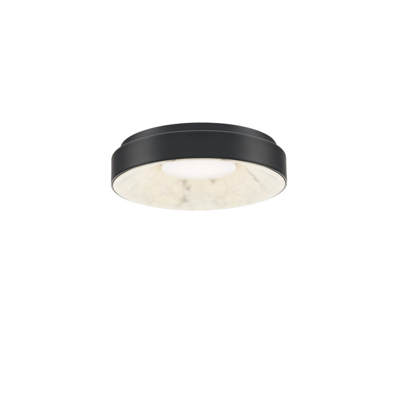 Crackle 14in Flush Mount Black