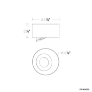 I Spy Outdoor Flush Mount dimensions