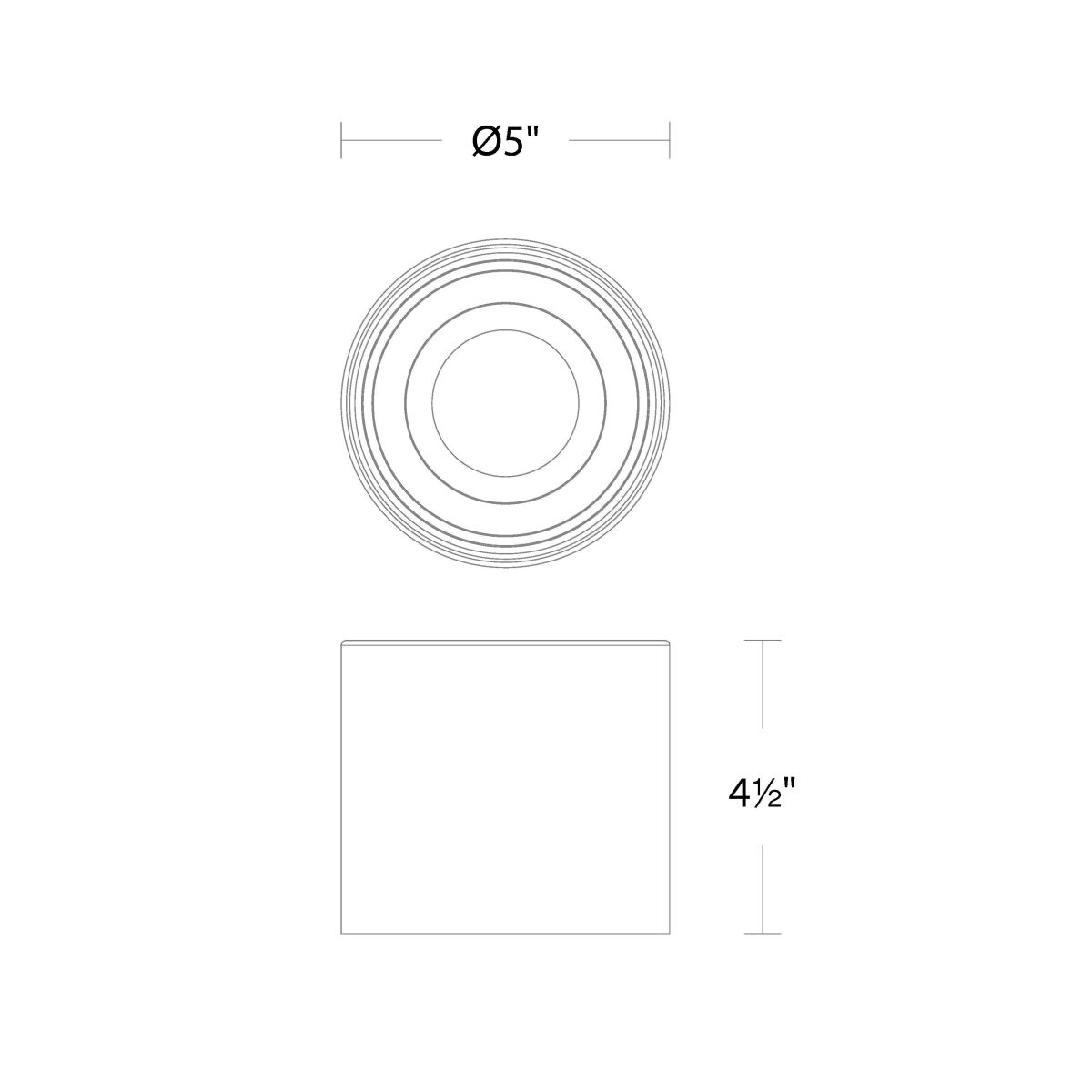 Squat Outdoor Flush Mount