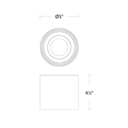 Squat Outdoor Flush Mount