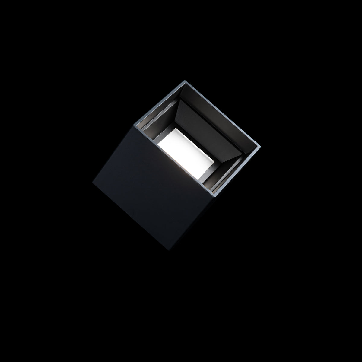 Kube Outdoor Flush Mount - Black lifestyle