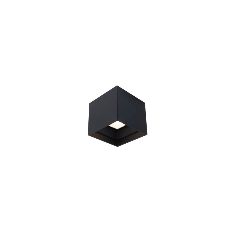 Kube Outdoor Flush Mount - Black detail
