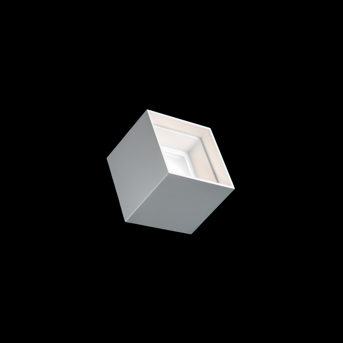 Kube Outdoor Flush Mount - White lifestyle