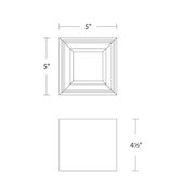 Kube Outdoor Flush Mount - Line Drawing