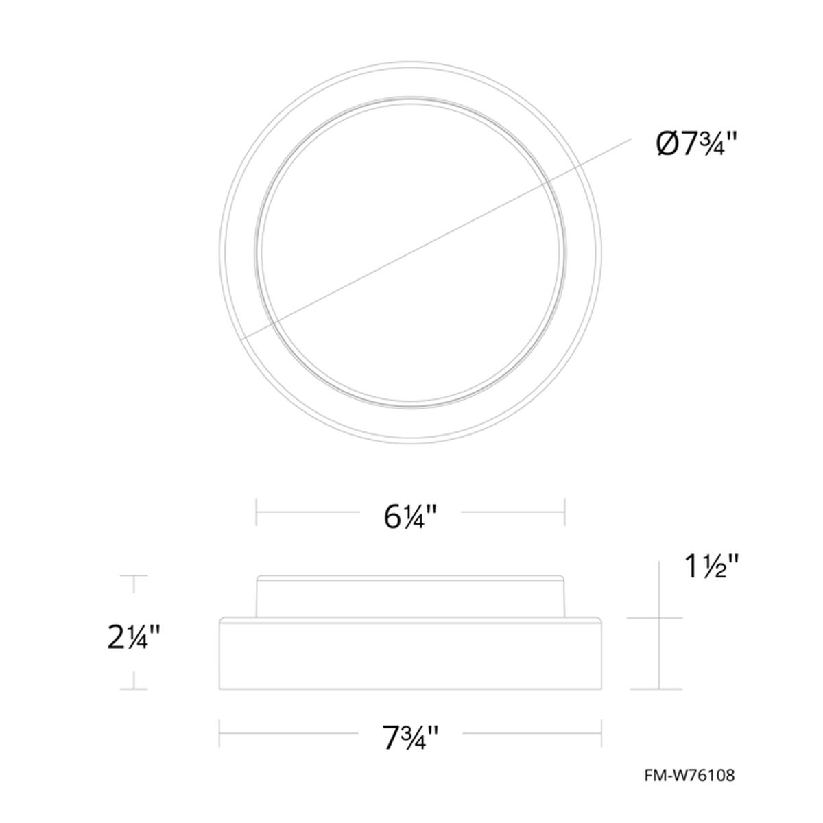 Kind Outdoor Flush Mount - Line Drawing