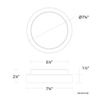 Kind Outdoor Flush Mount - Line Drawing