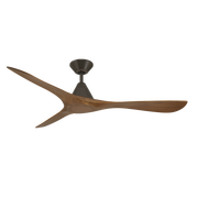 Carve Ceiling Fan - Bronze/Distressed Koa