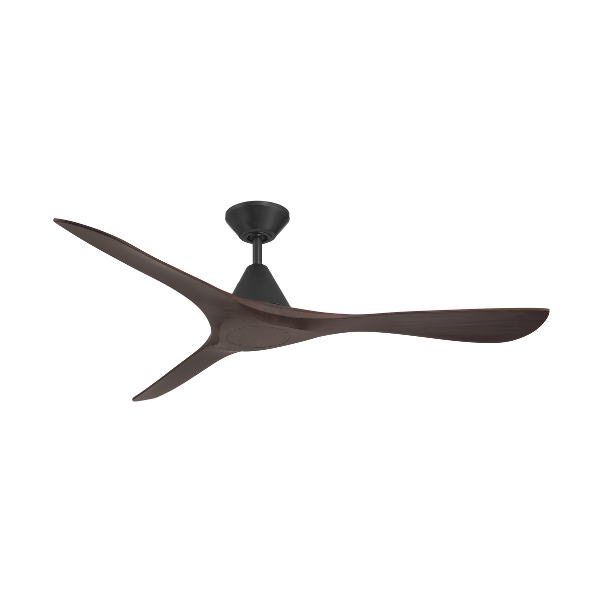 Carve Ceiling Fan - Matte Black/Dark Walnut