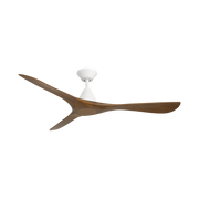 Carve Ceiling Fan - Matte White/Distressed Koa