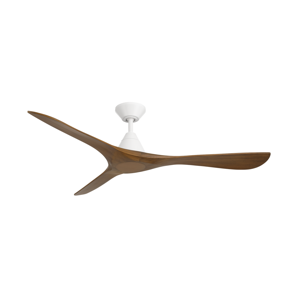 Carve Ceiling Fan - Matte White/Distressed Koa