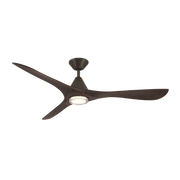 Carve Ceiling Fan w/ Light Kit - Bronze/Dark Walnut