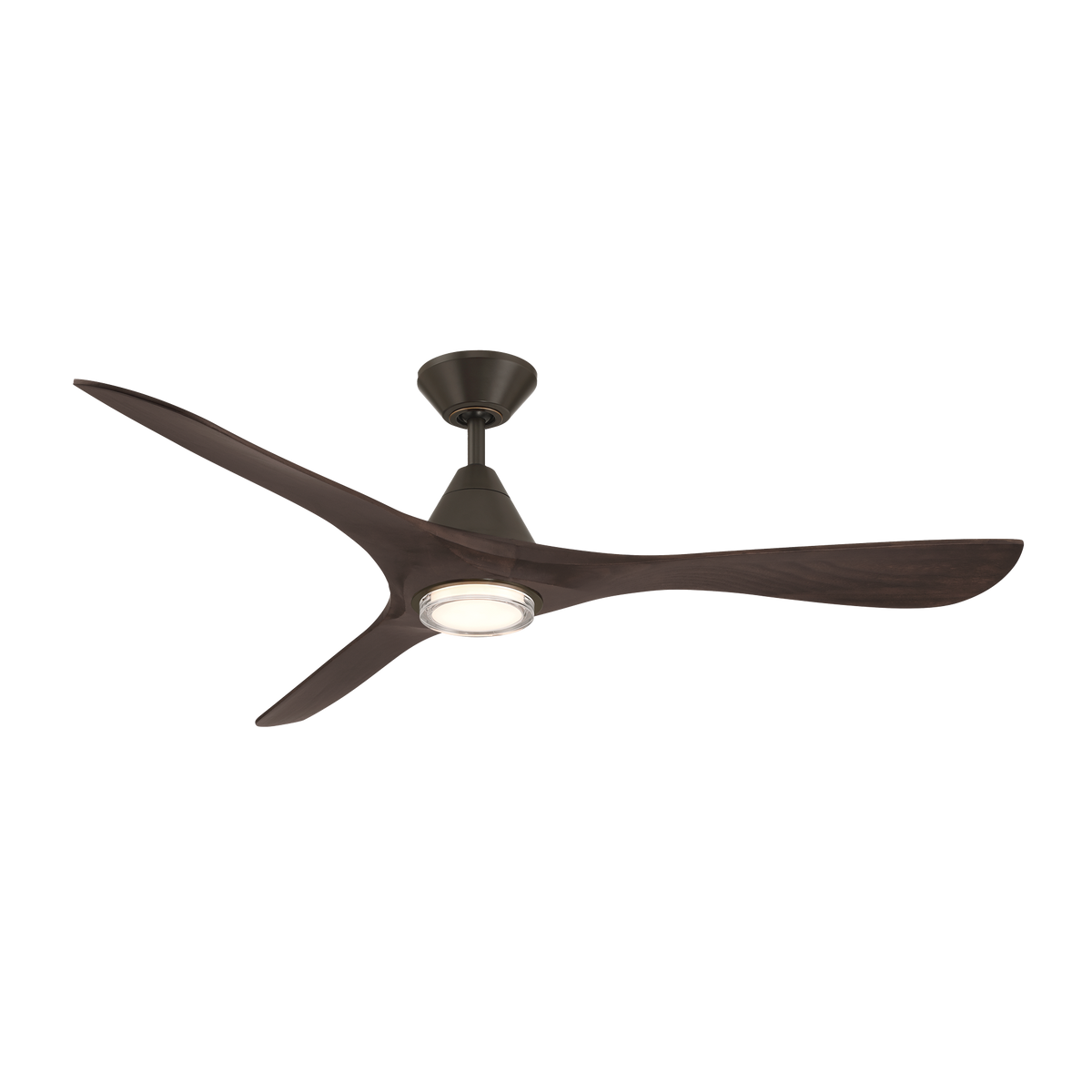 Carve Ceiling Fan w/ Light Kit - Bronze/Dark Walnut