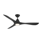 Carve Ceiling Fan w/ Light Kit - Matte Black