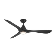 Carve Ceiling Fan w/ Light Kit - Matte Black