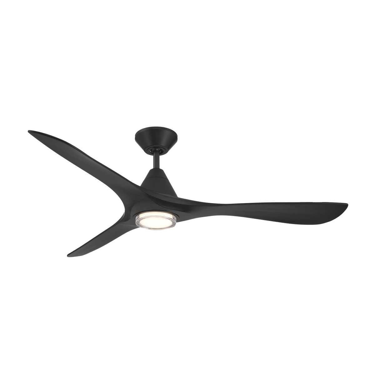 Carve Ceiling Fan w/ Light Kit - Matte Black