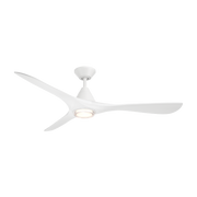 Carve Ceiling Fan w/ Light Kit - Matte White