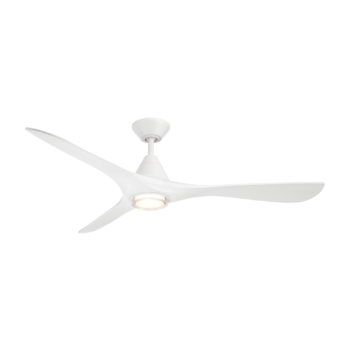 Carve Ceiling Fan w/ Light Kit - Matte White