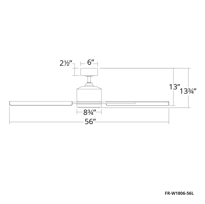 Cervantes Ceiling Fan Line Drawing