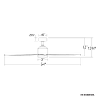 Lotus Ceiling Fan - Line Drawing