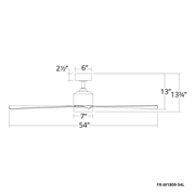 Lotus Ceiling Fan - Line Drawing