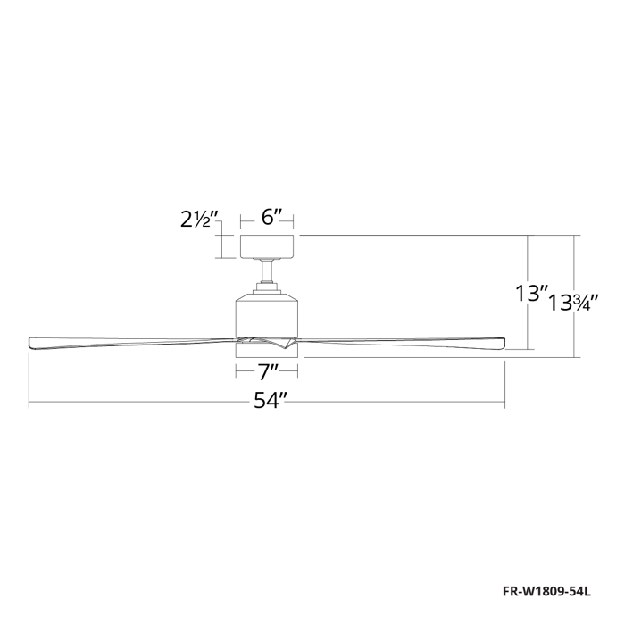 Lotus Ceiling Fan - Line Drawing