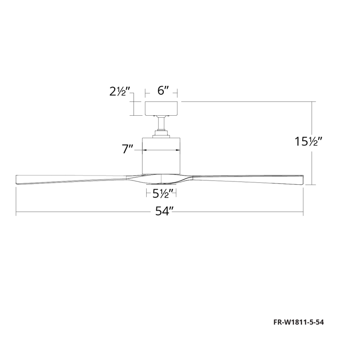 Aviator 5 Ceiling Fan line drawing