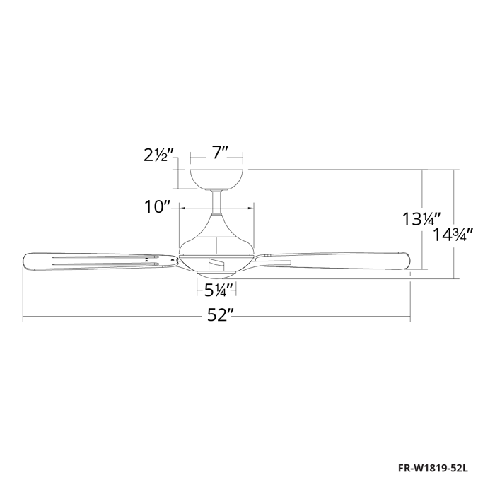 Mykonos Ceiling Fan line drawing