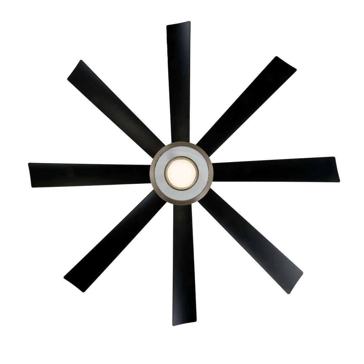 Aura 60in Brushed Nickel/Matte Black angle 3
