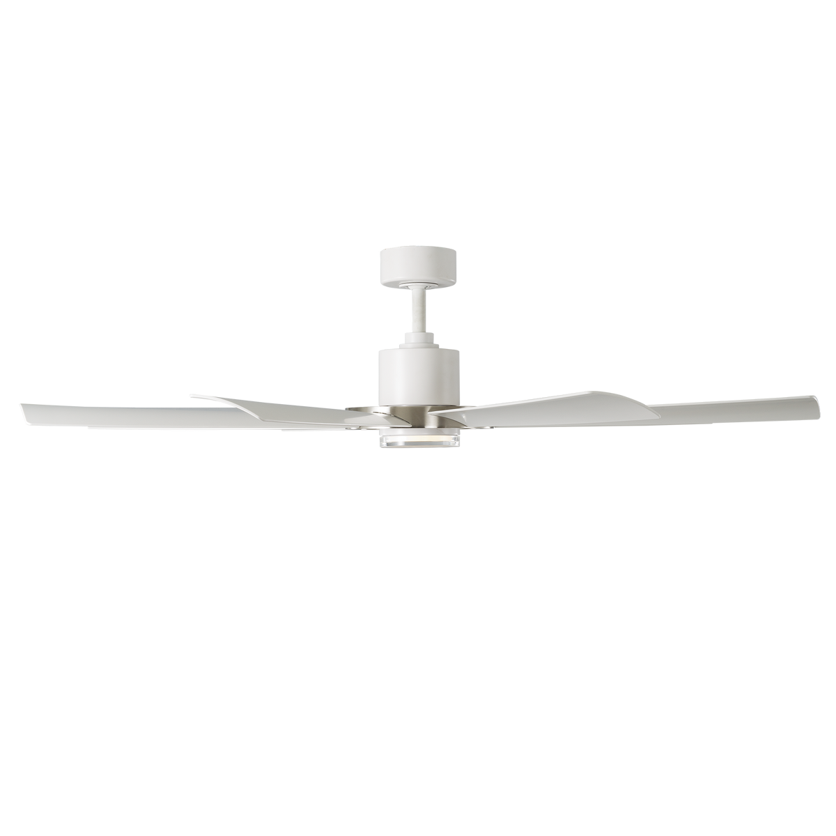 Aura 60in Brushed Nickel/Matte White angle 2