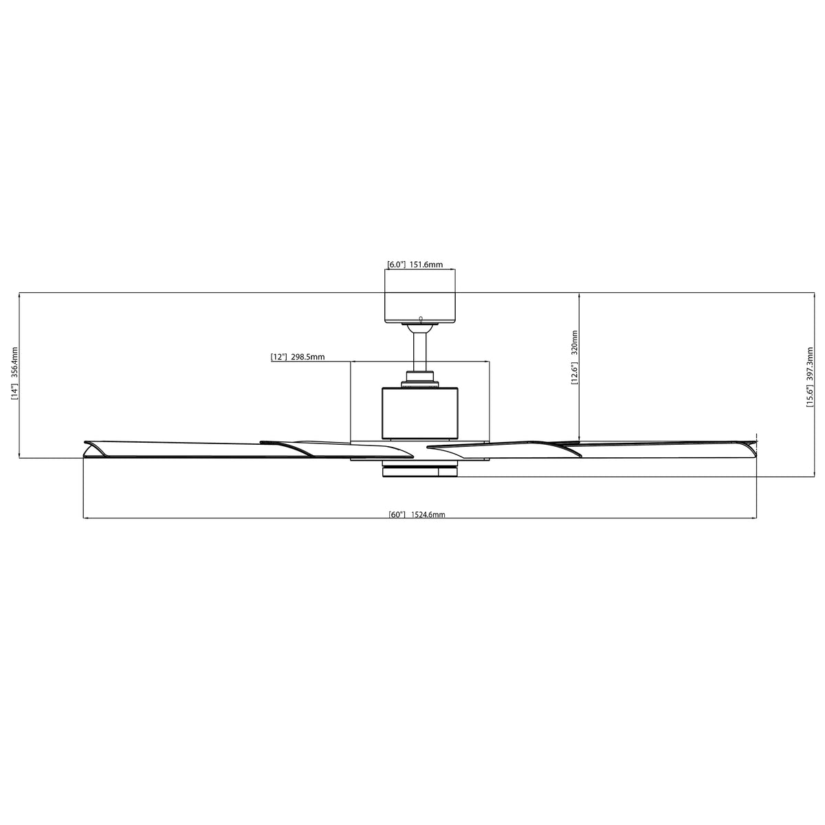 Aura 60in line drawing
