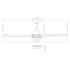Bolo Ceiling Fan - Line Drawing