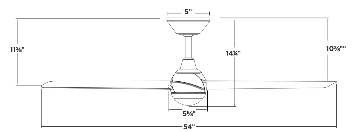 Pisces Ceiling Fan With Light Kit