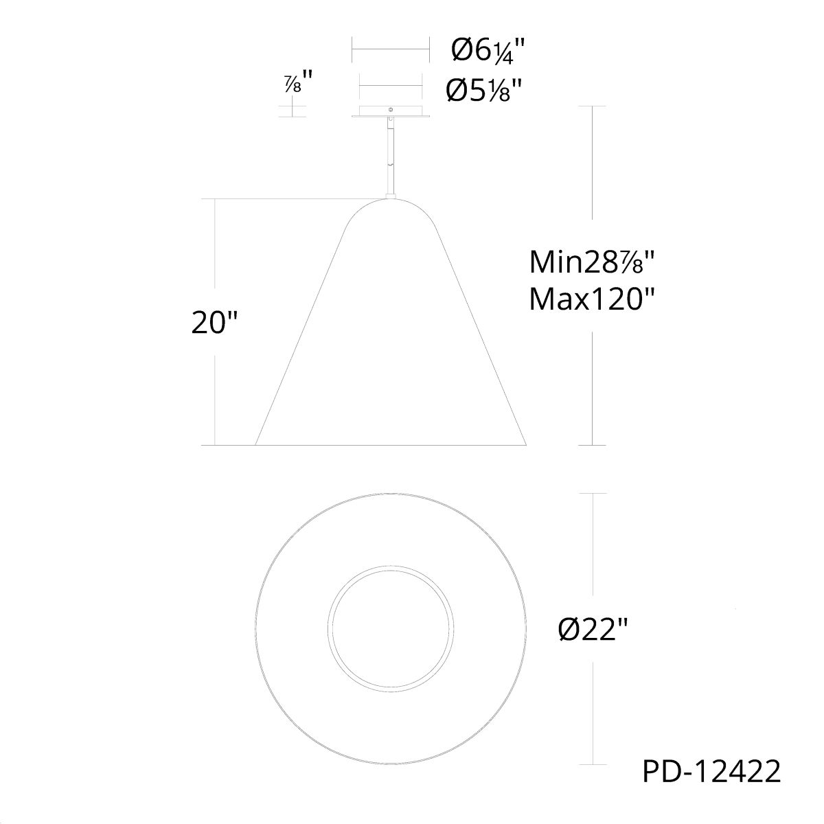Taper Conical Pendant