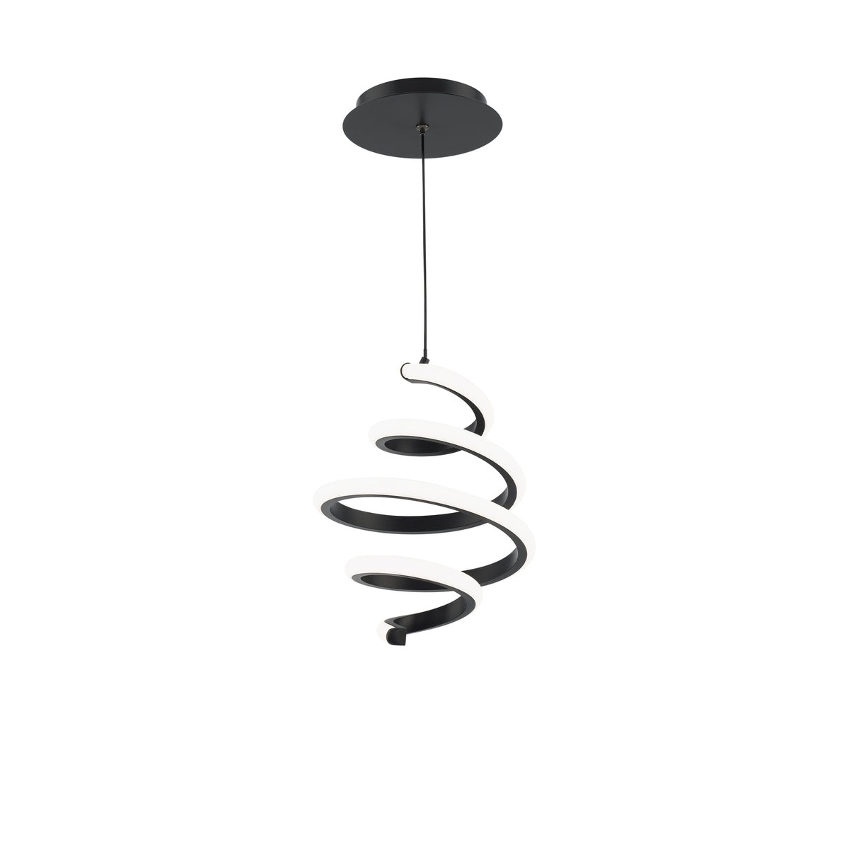 Whirl 8in Mini Pendant - Black