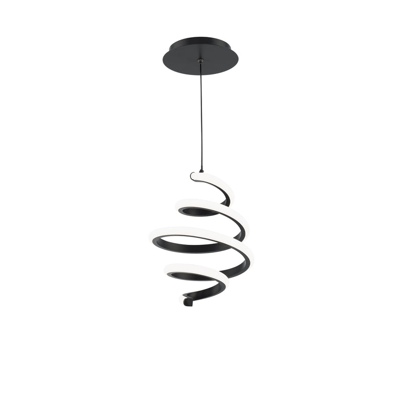 Whirl 8in Mini Pendant - Black